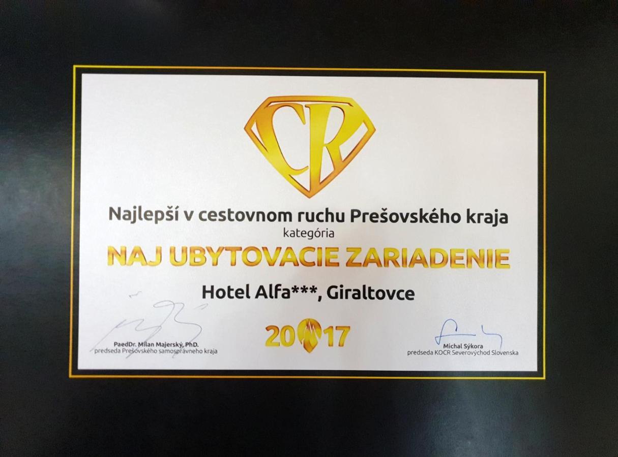 Hotel Alfa Giraltovce Exterior photo